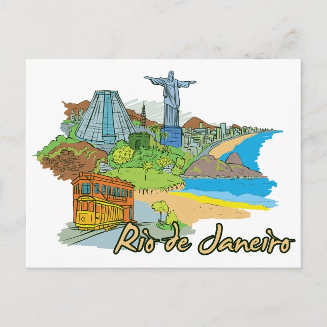 Rio de Janeiro, Brazil World Famous City Postcard (Front)