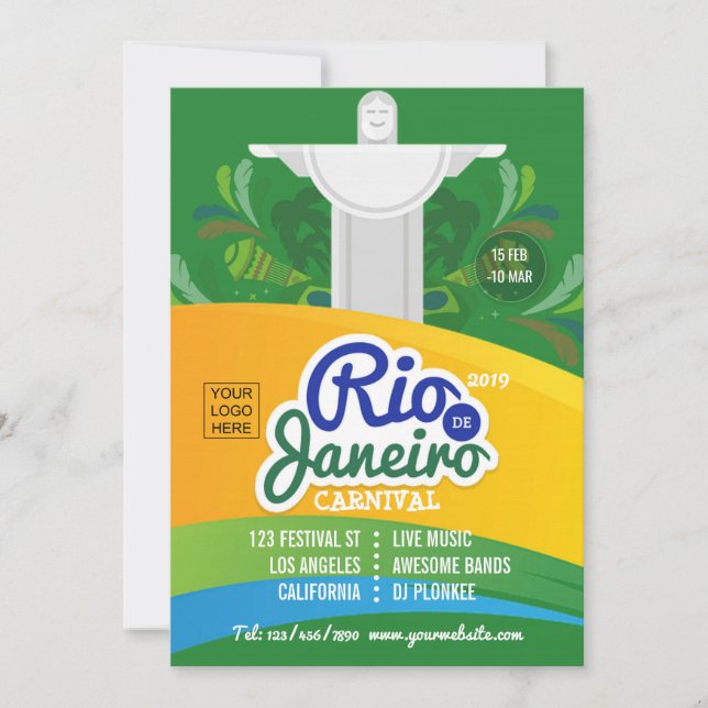 Rio de Janeiro Carnival custom add logo (Front)