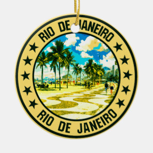 Rio de Janeiro Ceramic Tree Decoration