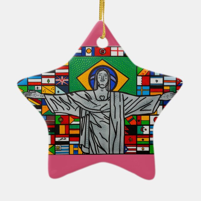 Rio de janeiro ceramic tree decoration (Back)