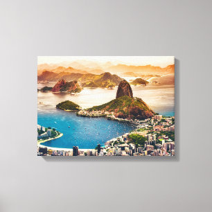 Rio de Janeiro cityscape photo Canvas Print