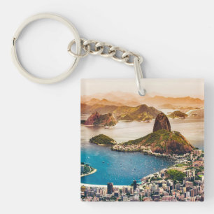 Rio de Janeiro cityscape photo Key Ring