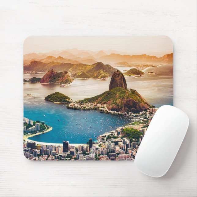 Rio de Janeiro cityscape photo Mouse Mat (With Mouse)
