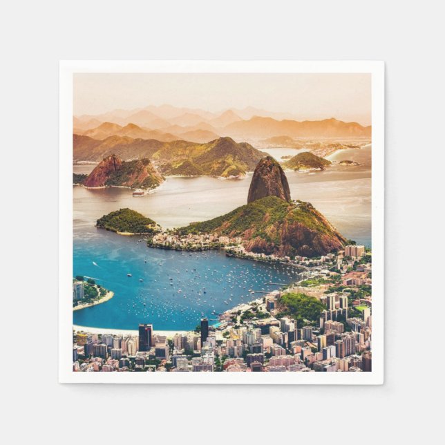 Rio de Janeiro cityscape photo Napkin (Front)