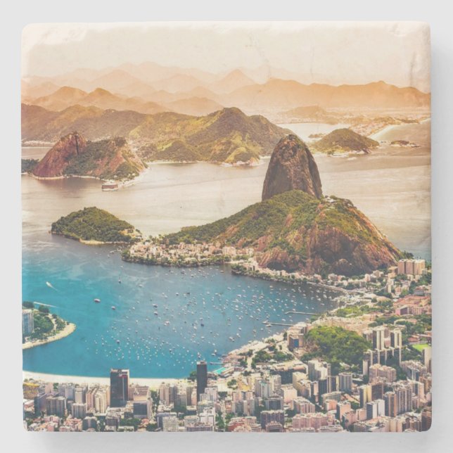 Rio de Janeiro cityscape photo Stone Coaster (Front)