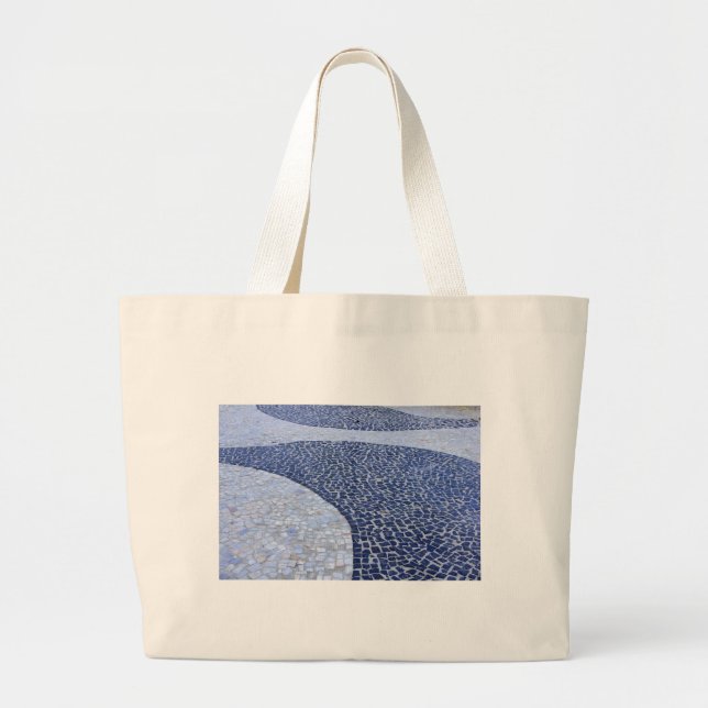 Rio de Janeiro, Copacabana Beach Large Tote Bag (Front)