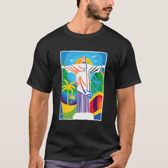 Rio de Janeiro Cristo Redentor a Statue of Christ  T-Shirt (Front)