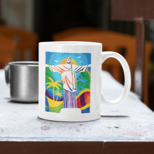 Rio de Janeiro Cristo Redentor Brazil Colorful Coffee Mug