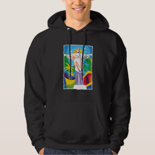 Rio de Janeiro Cristo Redentor Brazil Skyline Silh Hoodie