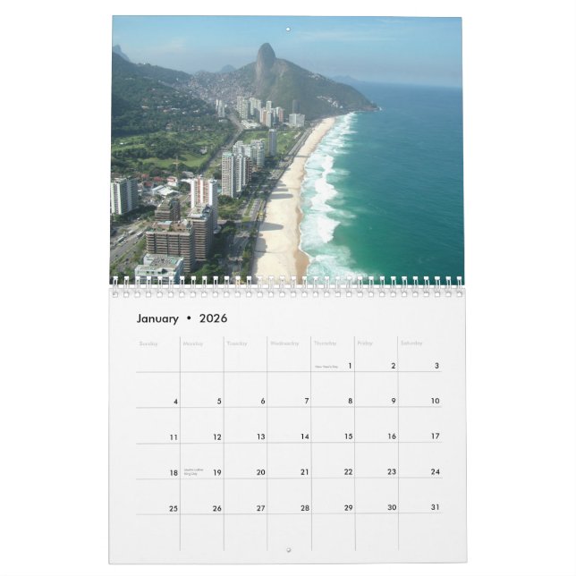 Rio de Janeiro Exclusive Pictures Calendar (Jan 2026)