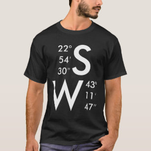 Rio de Janeiro GPS Coordinates T-Shirt