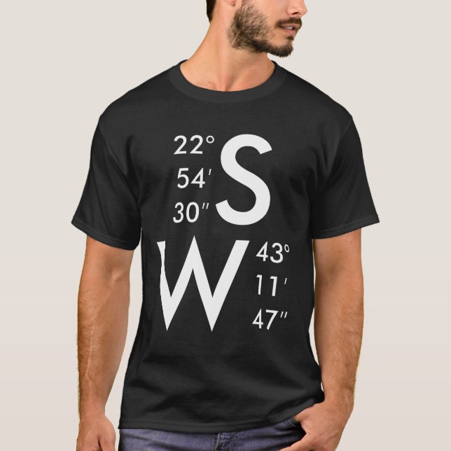 Rio de Janeiro GPS Coordinates T-Shirt (Front)