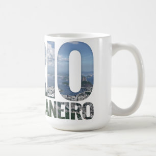 Rio de Janeiro: Guanabara Bay Block Text Mug / Cup