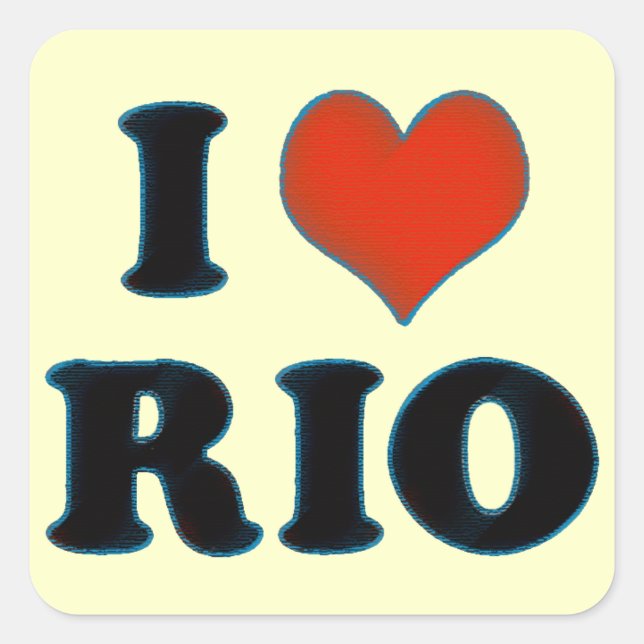 rio de janeiro - I love Rio Square Sticker (Front)