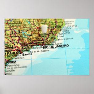 Rio de Janeiro Map Poster