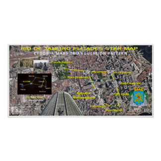 Rio de Janeiro Pleiades Map Poster