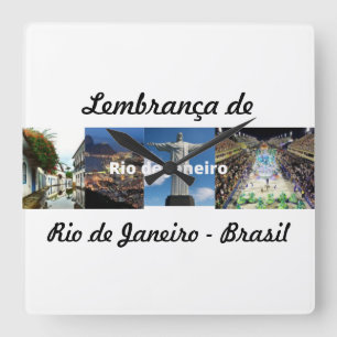 Rio de Janeiro souvenir watch Square Wall Clock