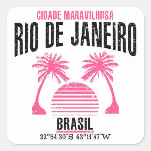 Rio de Janeiro Square Sticker