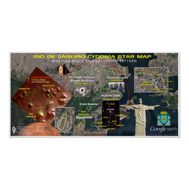 Rio de Janeiro Star Map Poster (Front)