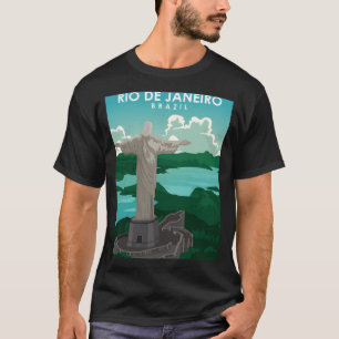 Rio De Janeiro Travel Poster in a vintage and mini T-Shirt