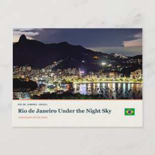 Rio de Janeiro Under the Night Sky Postcard