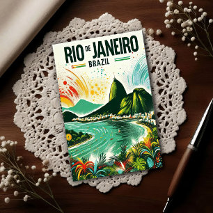 Rio de Janeiro: Vibrant Colors of Brazil Postcard