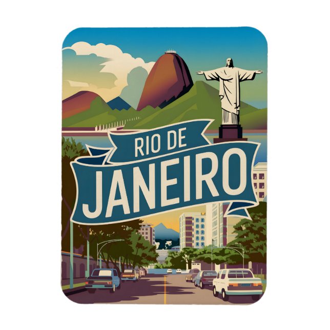 Rio de Janeiro vintage Magnet (Vertical)