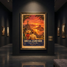 Rio de Janeiro Vintage Travel Poster | Brazil Wall