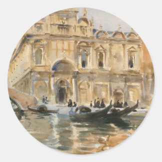 Rio dei Mendicanti, Venice by John Singer Sargent Classic Round Sticker