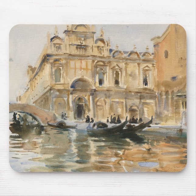 Rio dei Mendicanti, Venice by John Singer Sargent Mouse Mat (Front)
