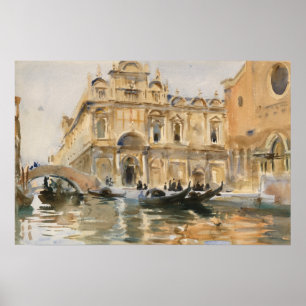 Rio dei Mendicanti, Venice by John Singer Sargent Poster