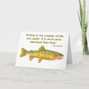 Rio Grande Cutthroat Card with Humourous quote.