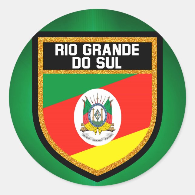 Rio Grande do Sul Flag Classic Round Sticker (Front)