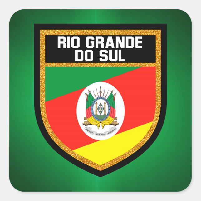 Rio Grande do Sul Flag Square Sticker (Front)