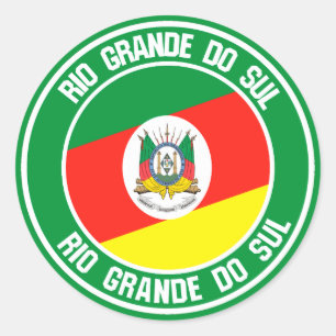 Rio Grande do Sul Round Emblem Classic Round Sticker
