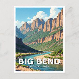 Rio Grande in Big Bend National Park Travel Postcard
