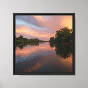 Rio Grande Reflection Poster - Peaceful River Art Canvas Print