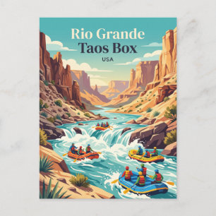 Rio Grande Taos Box USA Postcard