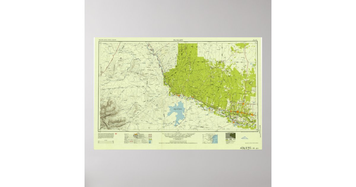 Rio Grande Valley Topo Map Poster | Zazzle