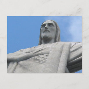 rio redeemer face postcard