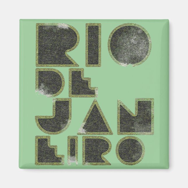 Rio typography stylish magnet (Front)