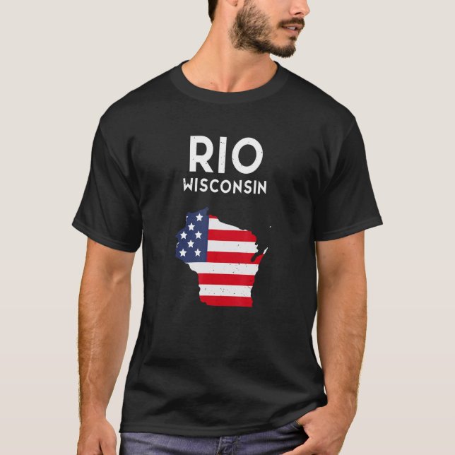 Rio Wisconsin USA State America Travel Wisconsinit T-Shirt (Front)