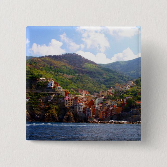 riomaggiore 15 cm square badge (Front)