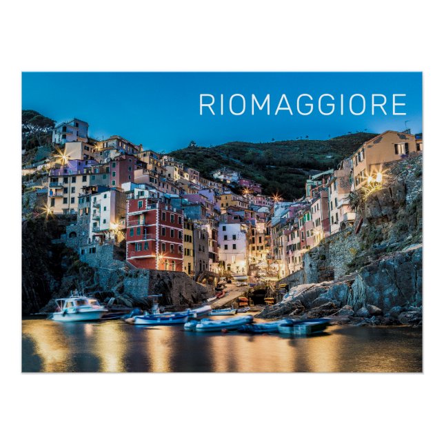 Riomaggiore Cinque Terre La Spezia Italy Panorama Poster (Front)