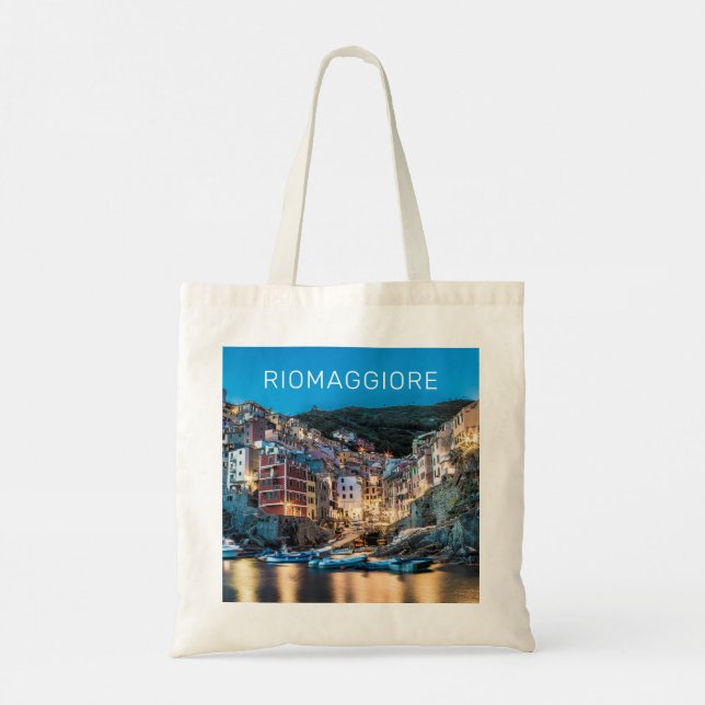Riomaggiore Cinque Terre La Spezia Italy Panorama Tote Bag (Back)