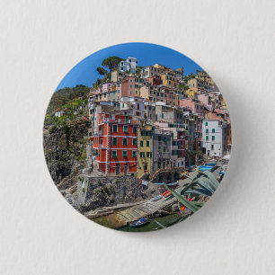 Riomaggiore Cinque Terre Liguria Italy 6 Cm Round Badge