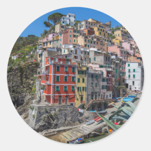 Riomaggiore Cinque Terre Liguria Italy Classic Round Sticker