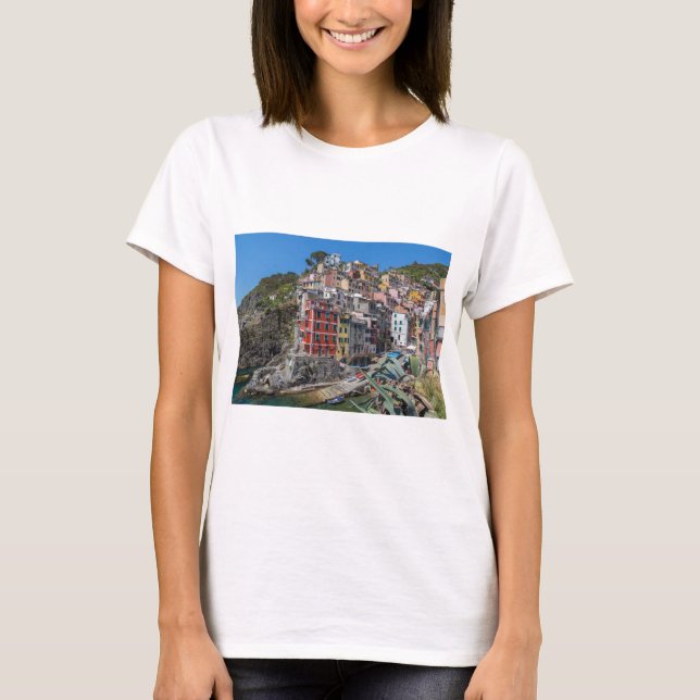Riomaggiore Cinque Terre Liguria Italy T-Shirt (Front)