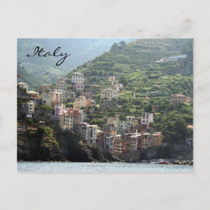 riomaggiore italia postcard