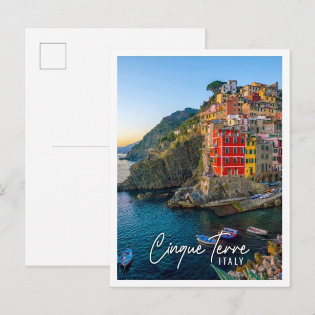 Riomaggiore the first city of the Cinque Terre Postcard (Front/Back)